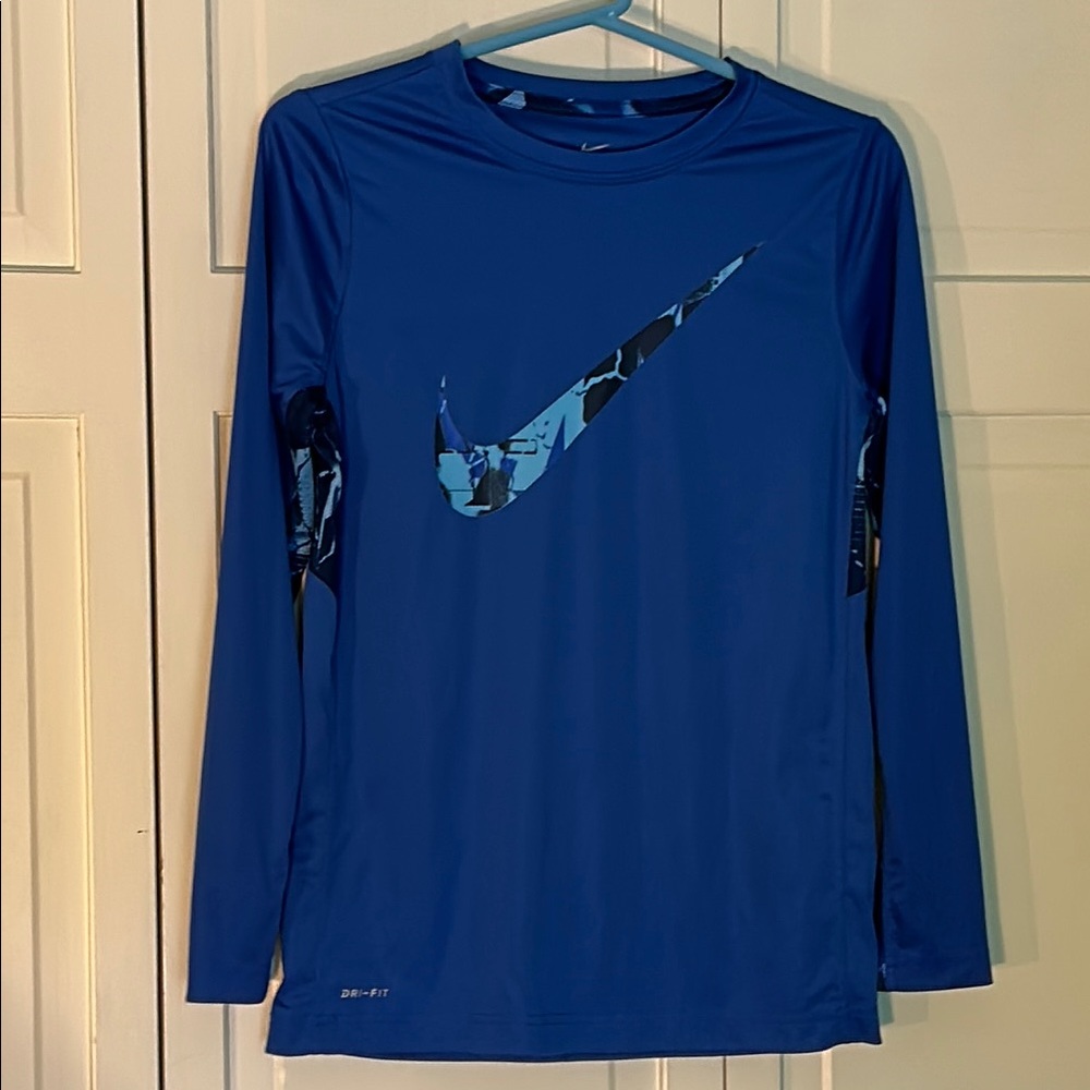 Nike Navy Dri-FIT Shirt with Yellow Accents